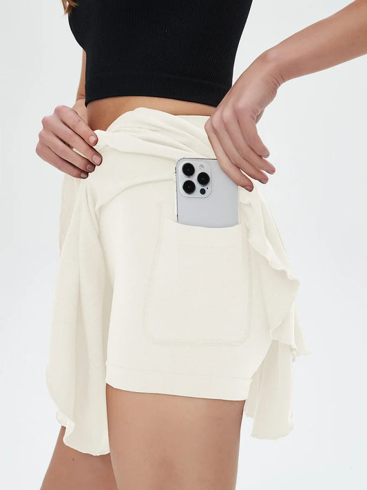 Women Sport Shorts Skirts Summer Breathable Casual Fitness Quick Drying Running Sport Female Active Athletic Yoga Fitness Skirt