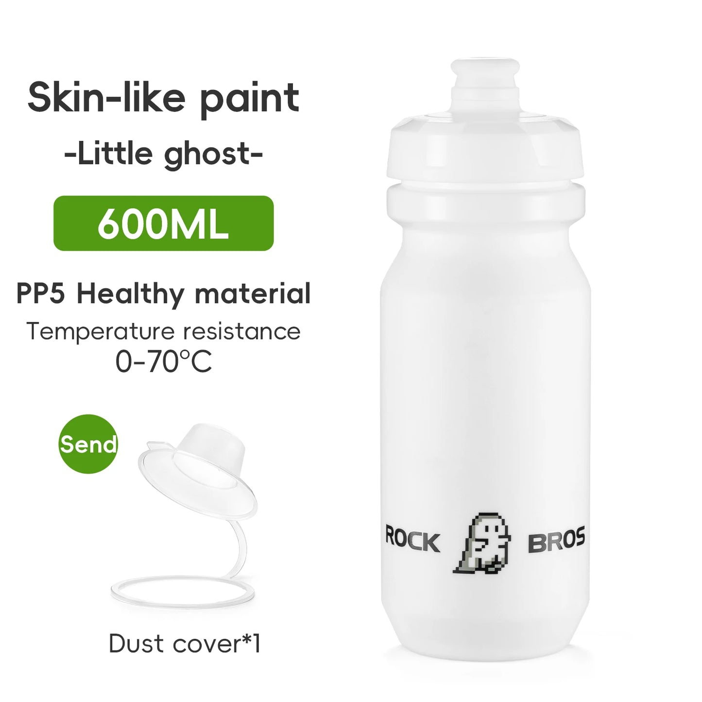 Water Bottle 600/750ml Large-Capacity PP5 Lightweight Cycling Sports Drink Kettle Leak-proof Squeeze Water Bottle