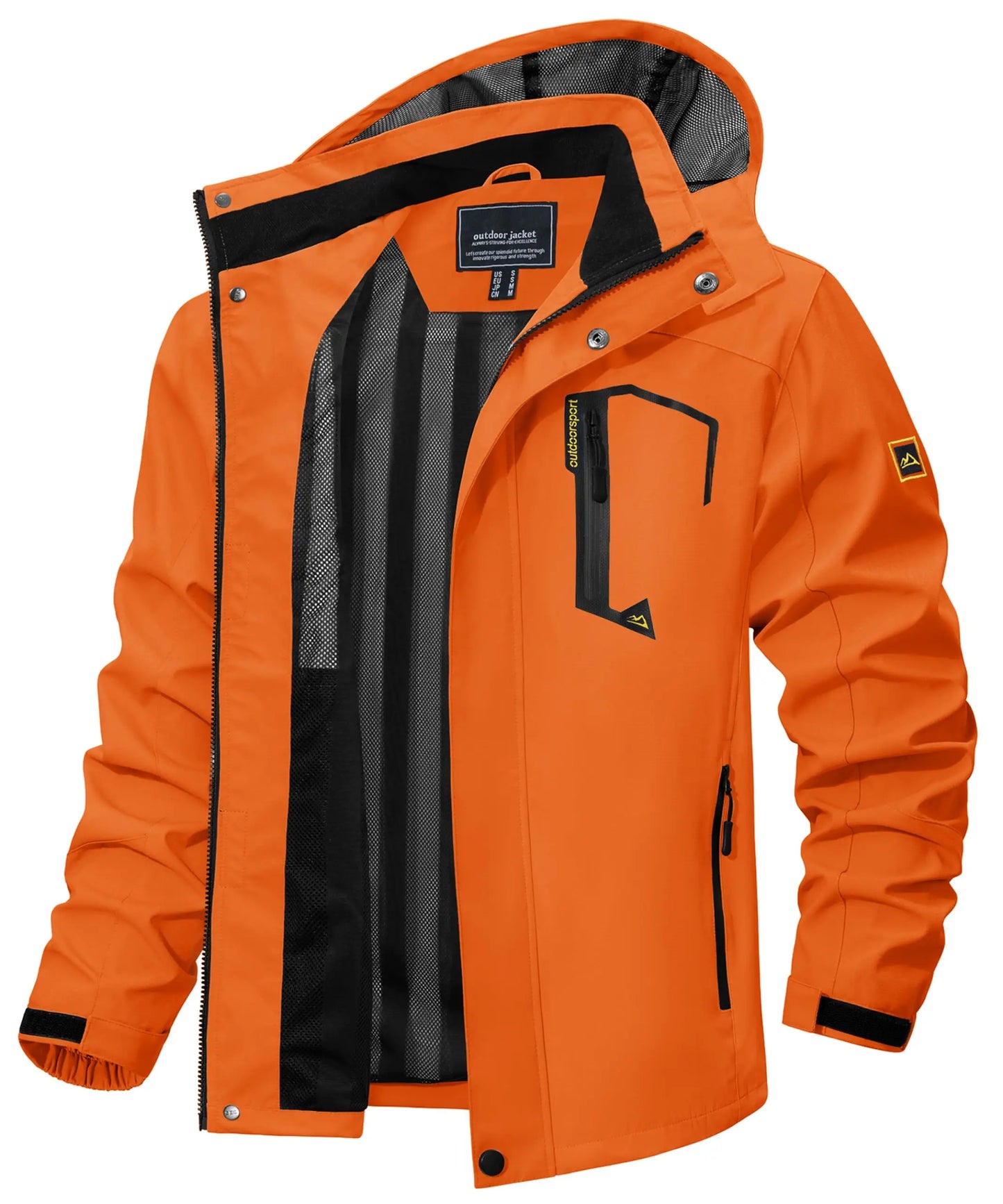 Spring Autumn Lightweight Jackets Men's Mesh Lined Waterproof Rain Jacket Outdoor Fishing Hiking Jacket Male Windbreaker