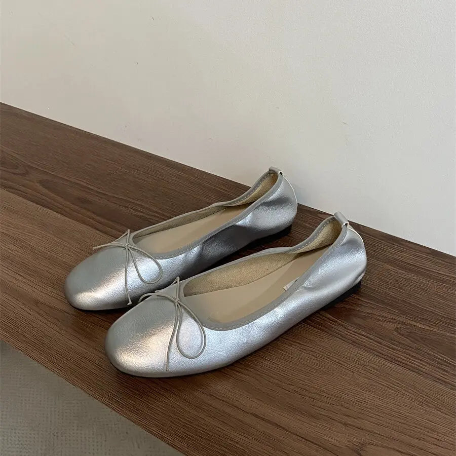 Bailamos Women Flat Heel Shoes Female Flats casual Ballet Dancing Shoes Foldable Sole Boat Shoes Summer Slip On Slipper Mules Sl