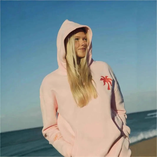 Overseas Version Fce Lined Hoodie Couple Matching Cross Border ular Loose Fit Printed Youth Daily Wear Long Sve