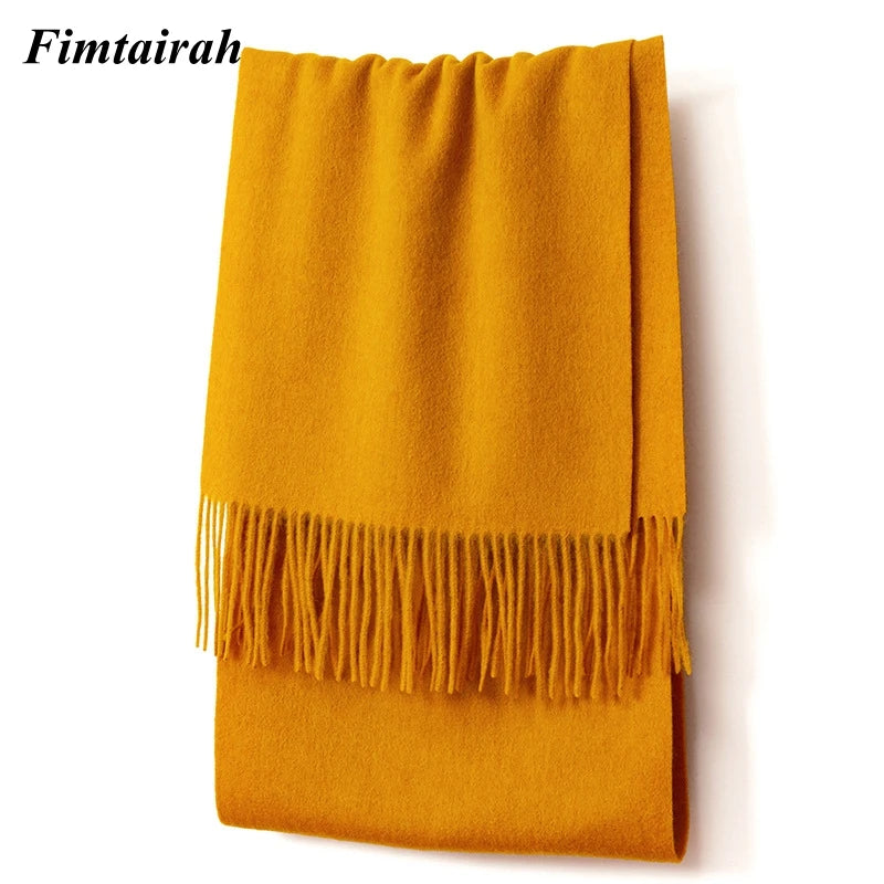 100% Wool Scarf Women' Autumn Winter /  Scarf Men's   Warm  Shawl New