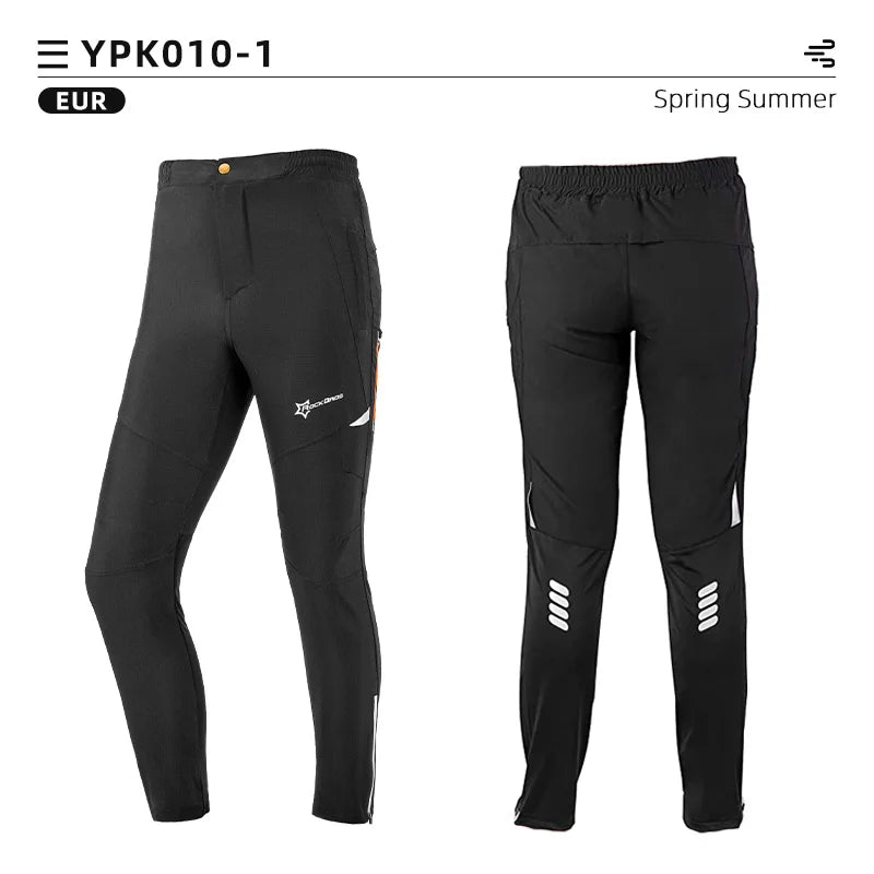 Winter Bike Pants Men Women Thermal Warm Long Cycling Pants Fleece Reflective Windproof MTB Sports Bicycle Trousers
