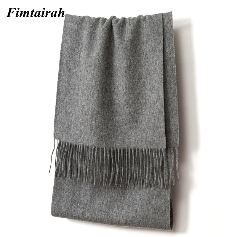 100% Wool Scarf Women' Autumn Winter /  Scarf Men's   Warm  Shawl New