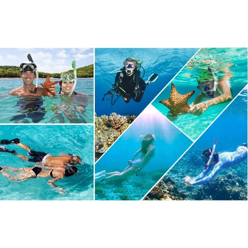Diving Snorkel Silicone Full Dry Underwater Diving Air Breathing Tube Hose Gear Underwater Snorkeling Diving Equipment