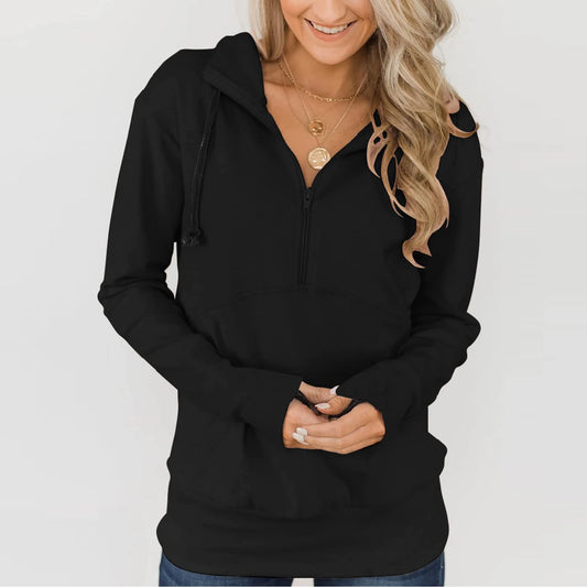 Women'S Texture Hoodies Long Sleeve Loose Solid Sweatshirt Casual Pullover Fall Trendy Tunic Tops Woman Clothing Tops For Woman