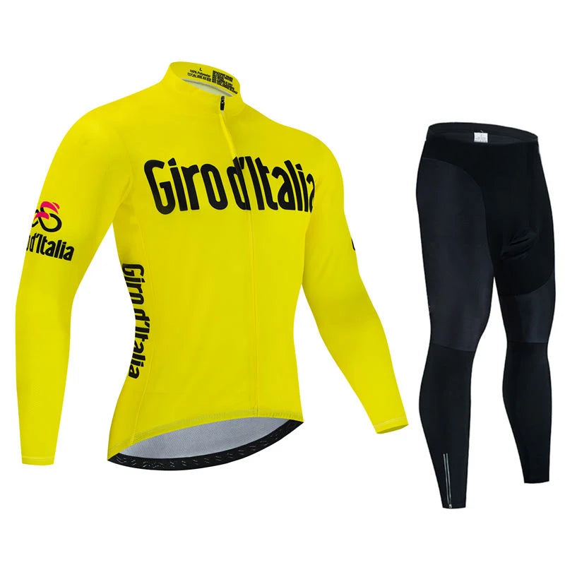 New Spring and Autumn Team Cycling Jersey Set Men Long Sleeve Bicycle Clothing MTB Bike Uniform