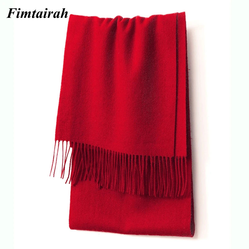 100% Wool Scarf Women' Autumn Winter /  Scarf Men's   Warm  Shawl New