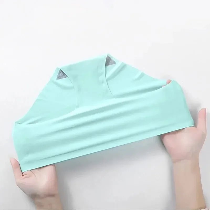 9-Pack Seamless Women's Underwear, Ice Silk Mid Waist Sexy Panty Set, Comfortable Monochrome Briefs for Daily Wear