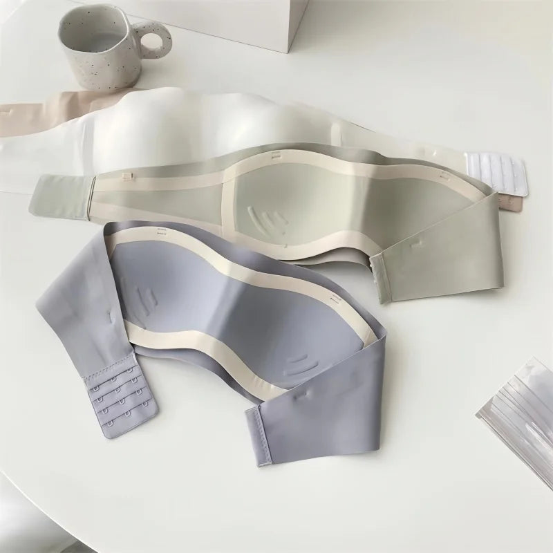 3Pcs/Set Push Up Bra Strapless Bras For Women Non-wire Bra Brassiere Seamless Underwear Padded Sexy Lingerie