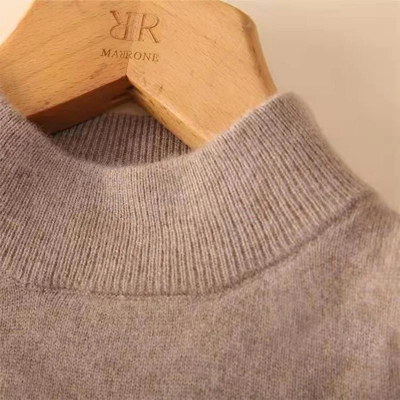18 Colors Women Cashmere Sweater Pullovers Long Sleeve Pull Femme Half Turtleneck Pullover Women Jumpers