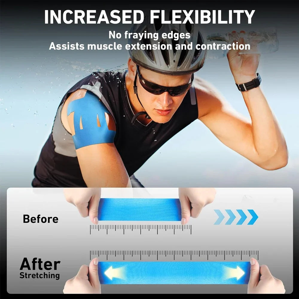 5/10PCS Kinesiology Tape for Shoulder Pain Relief Pre Cut Sports Breathable Enhance Elastic Kinesiology Athletic Tape