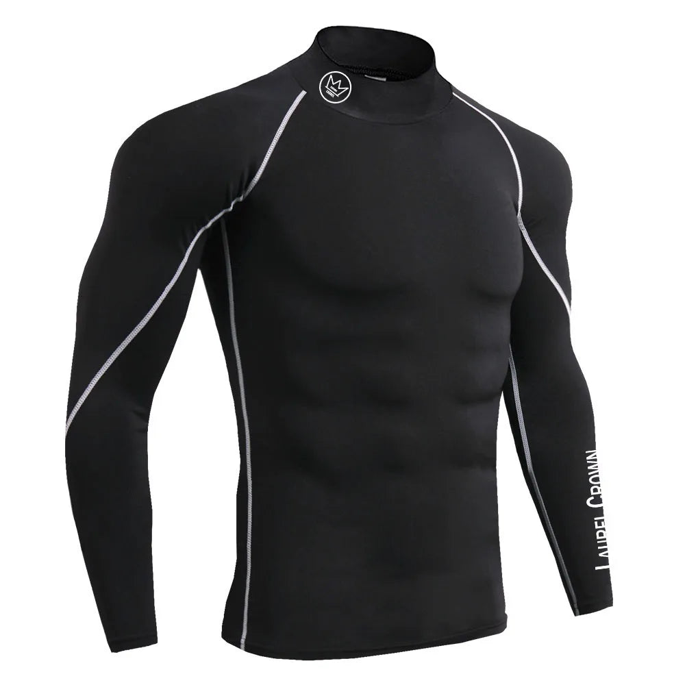 Fitness T-shirt Men Long Sleeve Training Shirts Running Compression Skinny Tops Muscle Workout Clothing12