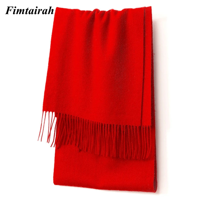 100% Wool Scarf Women' Autumn Winter /  Scarf Men's   Warm  Shawl New