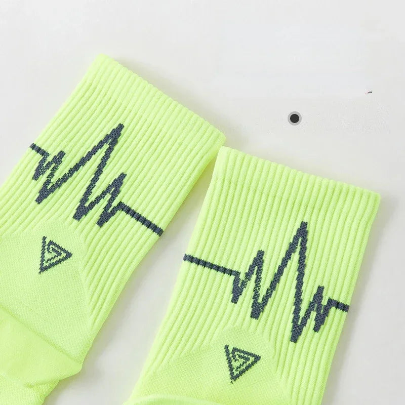 1 Pair Professional Running Socks Men's Women Marathon  Whiteline Cycling Socks Men Lady Sport Running  Sports Socks