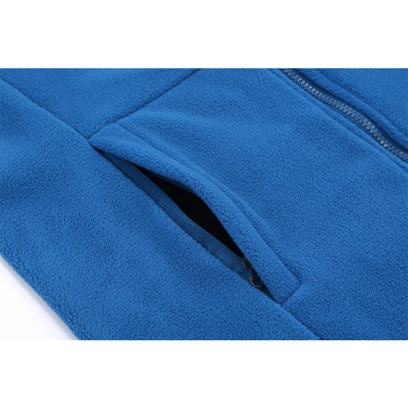 Soft Polar Fleece Jacket with Pockets Lightweight Outdoor Recreation Full Zip Coat