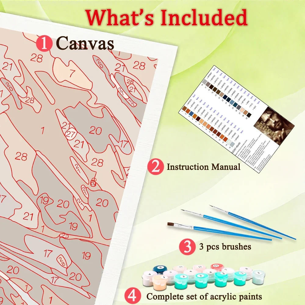 Religion Jesus Paint By Numbers For Adult Diy Art Religious Craft Kit HandPainted On Canvas Valentines Gift Home Decor