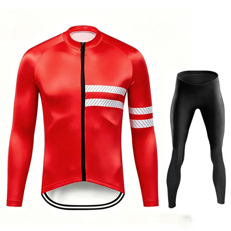 2027 New Team Breathable Men's Long Sleeve Cycling Jersey Set Spring and Fall Mountain Bicycle Clothes Wear