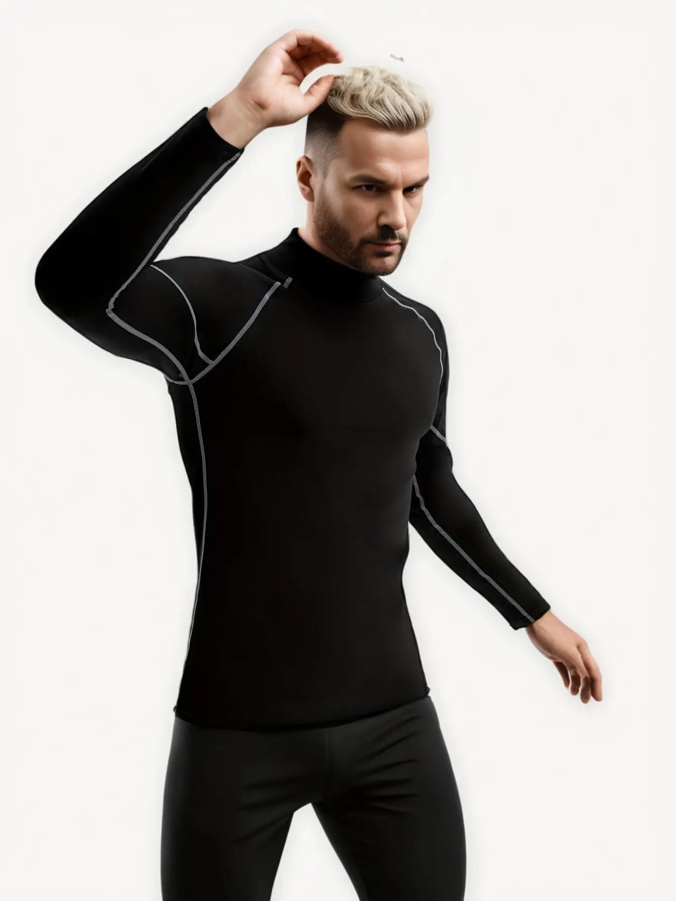 Fitness T-shirt Men Long Sleeve Training Shirts Running Compression Skinny Tops Muscle Workout Clothing12