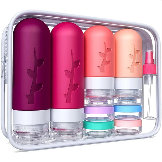 Travel Bottles for Toiletries Tsa Approved Silicone Containers for Toiletries Leak Proof Refillable Liquid 3oz 2oz Travel essen