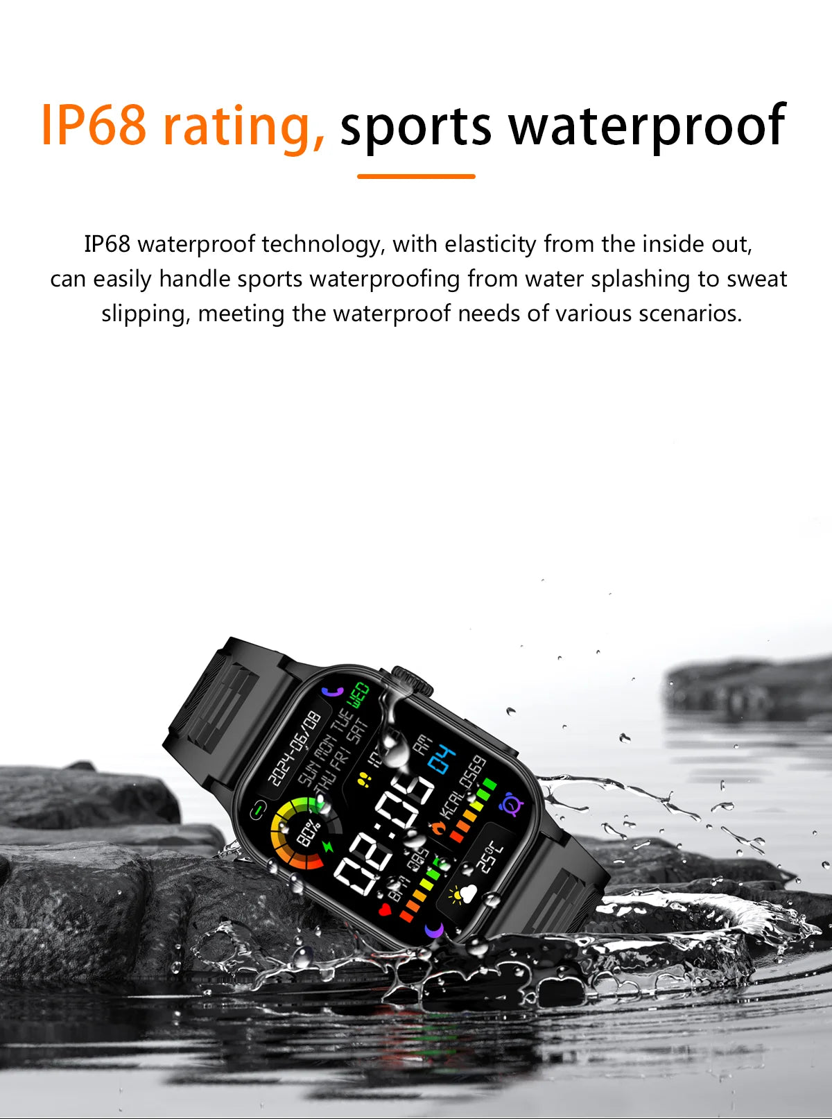 LIGE Smart Watch for Men Women LED Flashlight Full Touch Screen Sport Fitness Watches BT Call Digital Smartwatch Wristwatch New