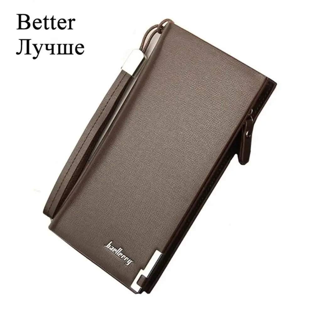 Men Wallets Classic Long Style Card Holder Male Purse Quality Zipper Large Capacity Big Brand Luxury Wallet For Men