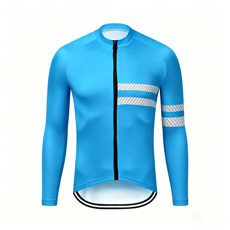 2027 New Team Breathable Men's Long Sleeve Cycling Jersey Set Spring and Fall Mountain Bicycle Clothes Wear
